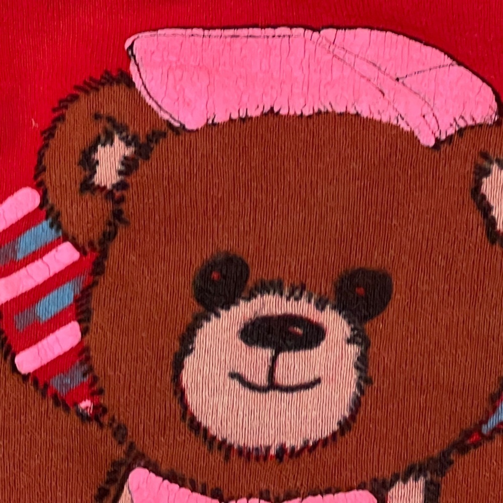 Vintage 80s Take Me Home Teddy Bear Red 1980s Cre… - image 4